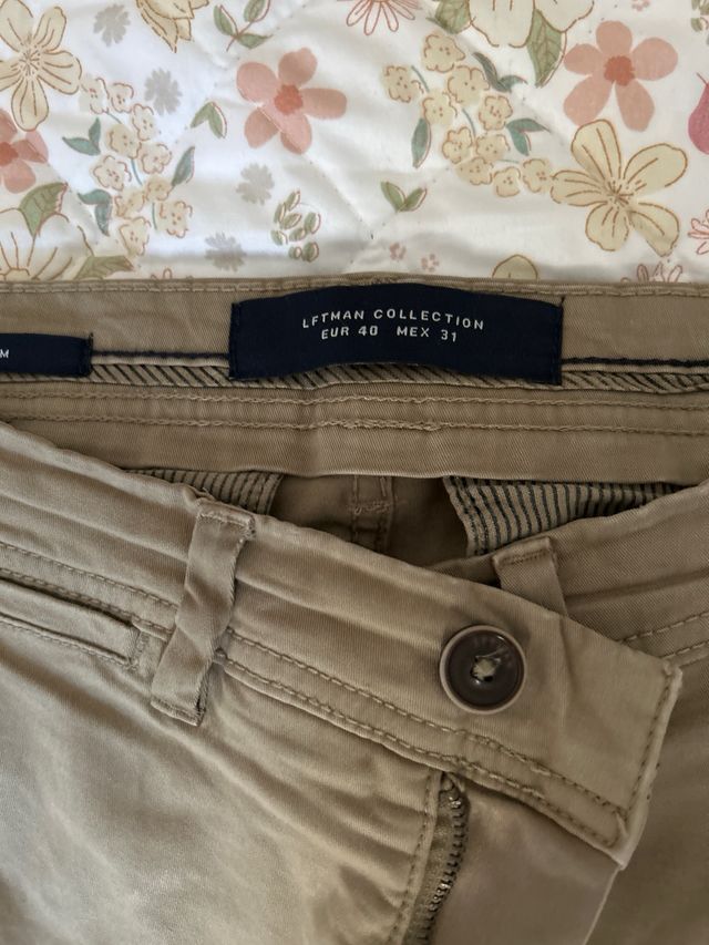 Pantalones Chinos Salsa Beige Talla L