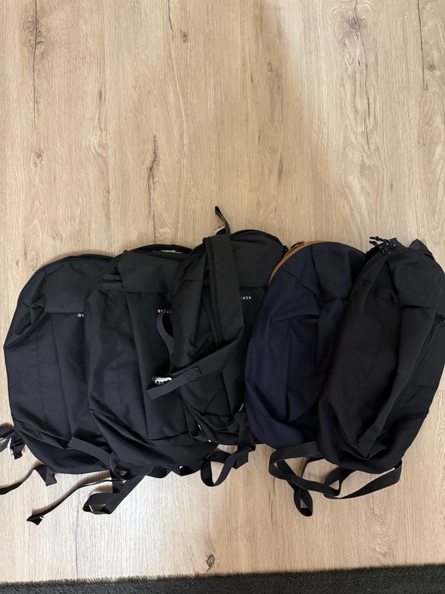 Lote 5 Mochilas Quechua Negras