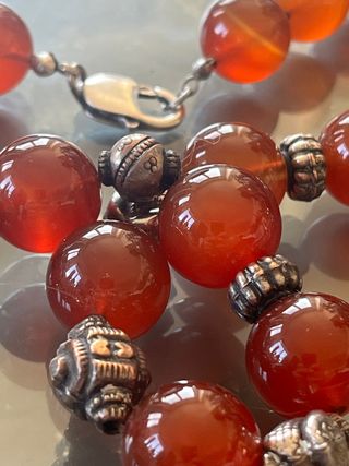 Collana Corniola e Argento 925