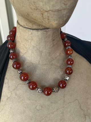 Collana Corniola e Argento 925