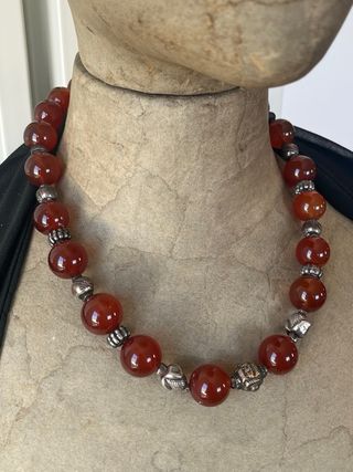Collana Corniola e Argento 925