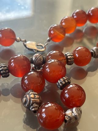 Collana Corniola e Argento 925