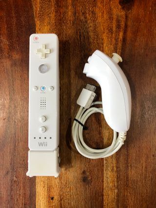 Wiimote Wii bianco con motion plus e nunchuk