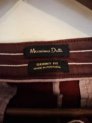 Pantalón Massimo Dutti Rojo Mujer