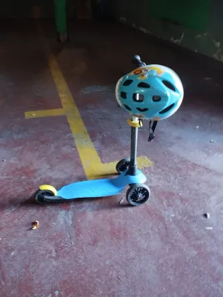 Patinete infantil 3 ruedas azul