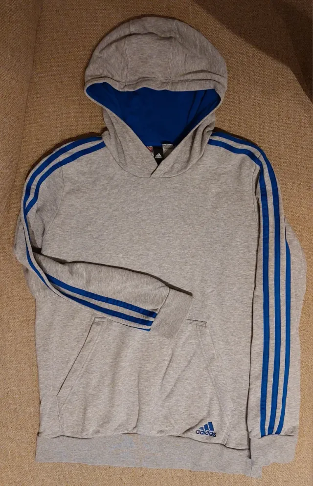 Sudadera Adidas Gris y Azul Unisex