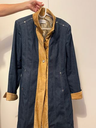 Abrigo tipo gabardina vaquero entretiempo