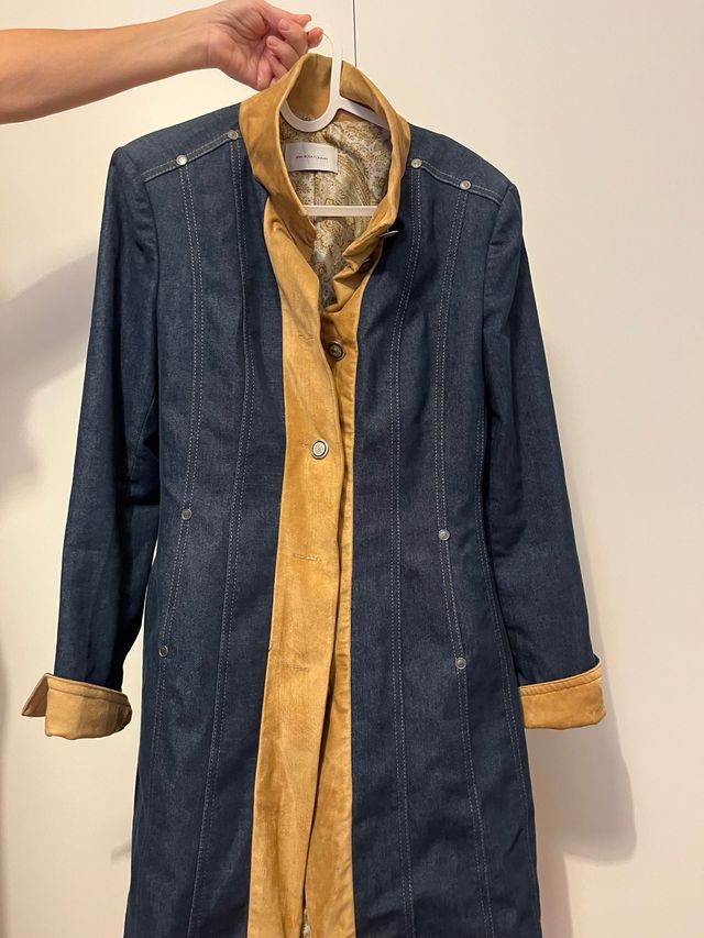 Abrigo tipo gabardina vaquero entretiempo