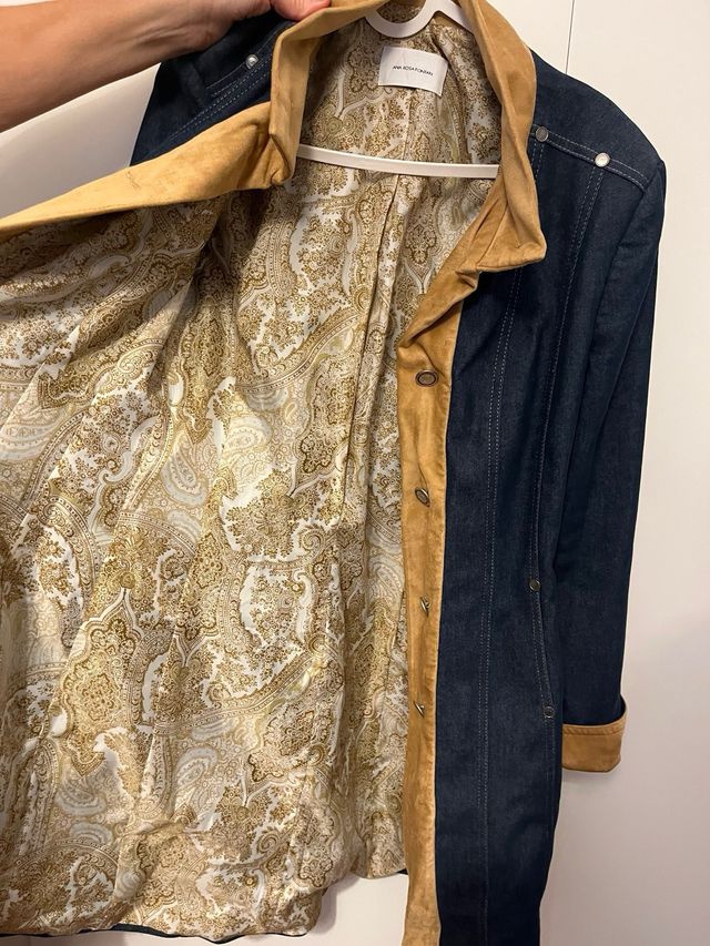 Abrigo tipo gabardina vaquero entretiempo