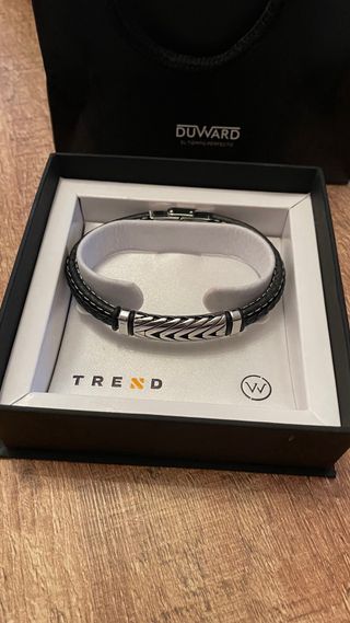 Pulsera Duward Trend Cuero y Acero