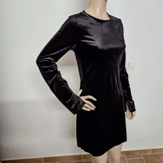 Vestito donna in velluto nero