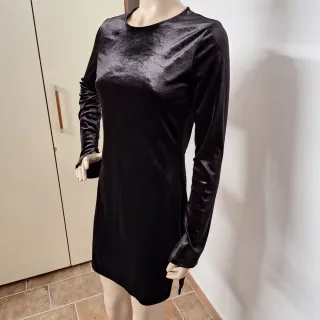 Vestito donna in velluto nero