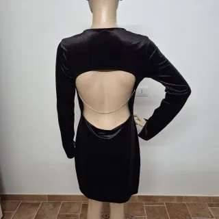 Vestito donna in velluto nero
