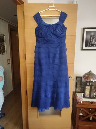 Vestido de fiesta azul talla 48