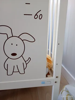 Regalo Cuna de bebé blanca,marca ZY Baby