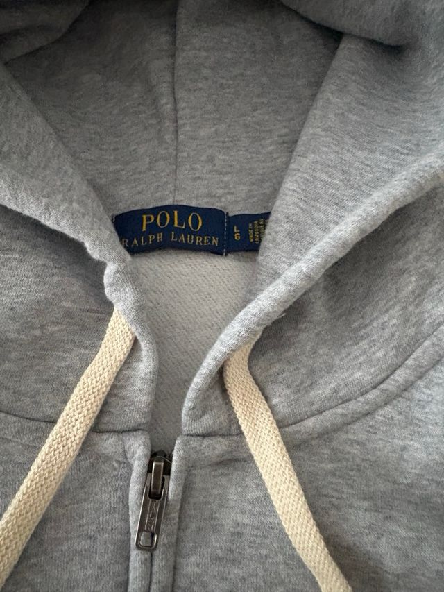 Sudadera Polo Ralph Lauren gris con cremallera