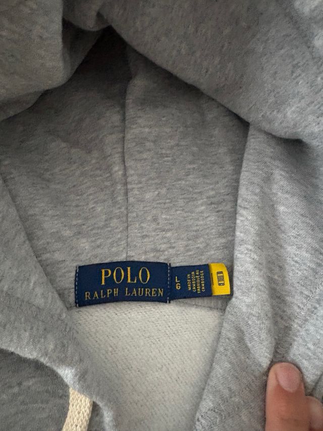 Sudadera Polo Ralph Lauren gris con cremallera