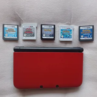 Nintendo 3DS XL Rossa + 5 Giochi Pokemon