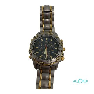 Reloj Lotus Titanio Cronógrafo Alarma Dorado