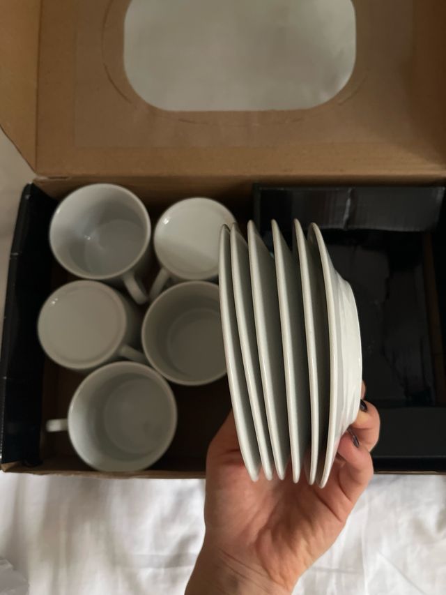 Set 6 tazas café con platillo QUID