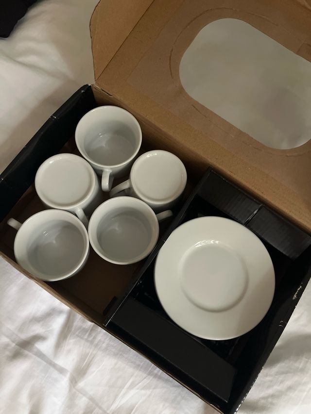 Set 6 tazas café con platillo QUID