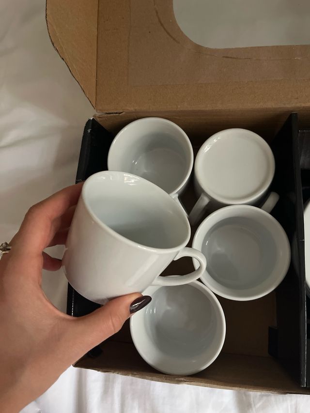 Set 6 tazas café con platillo QUID