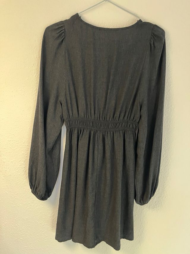 Vestido gris Pull&Bear talla XS