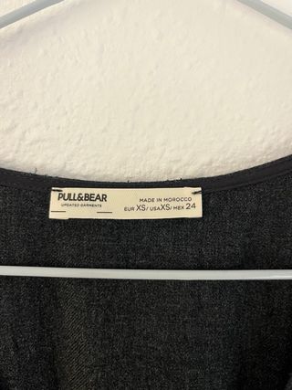 Vestido gris Pull&Bear talla XS