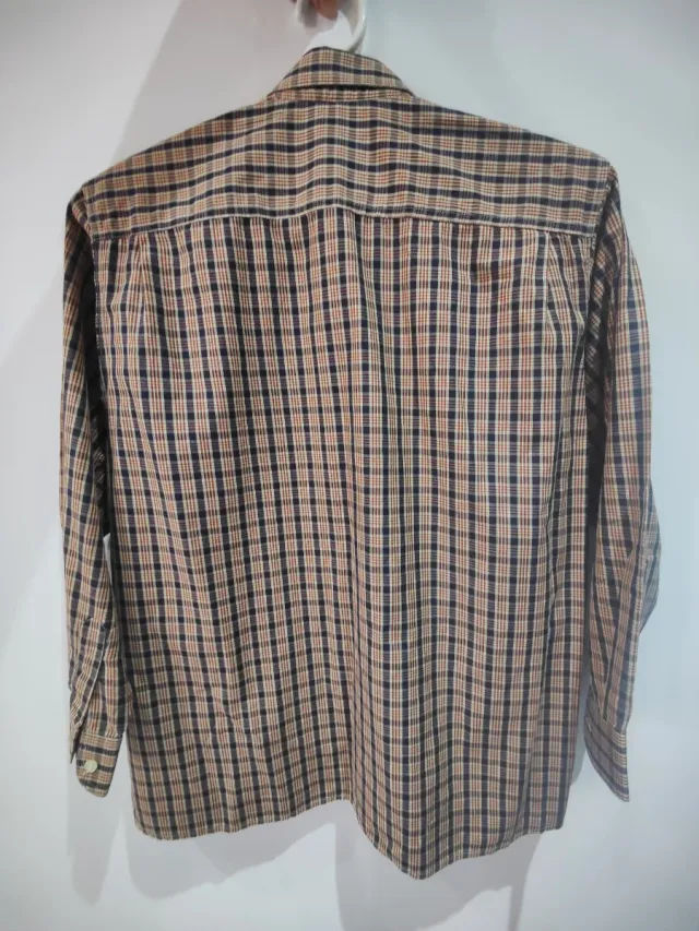 Camisa Burberry de cuadros azul y marrón