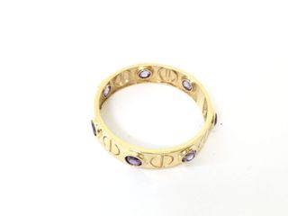 anillo oro 18k con piedra con circonita