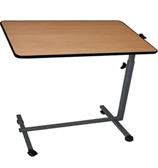 Mesa auxiliar de altura regulable con ruedas