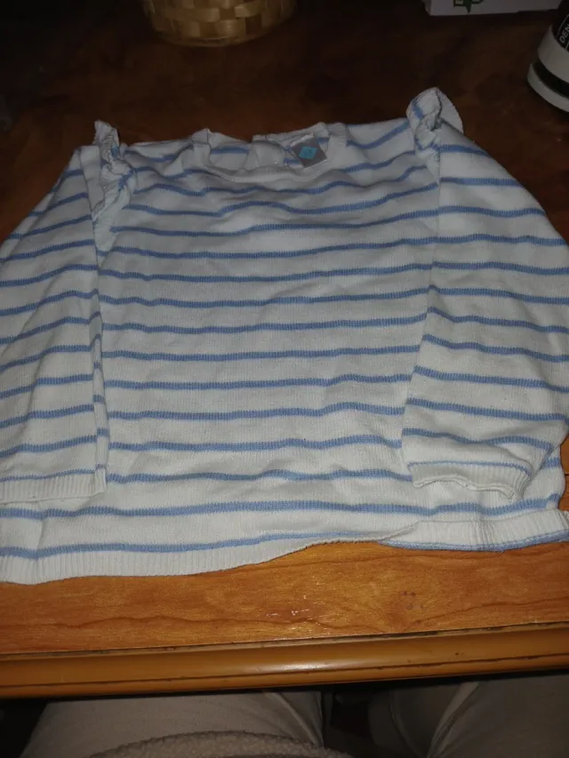 Jersey niña rayas azul 23 meses