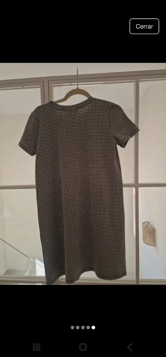 Vestido de algodón con cuadros