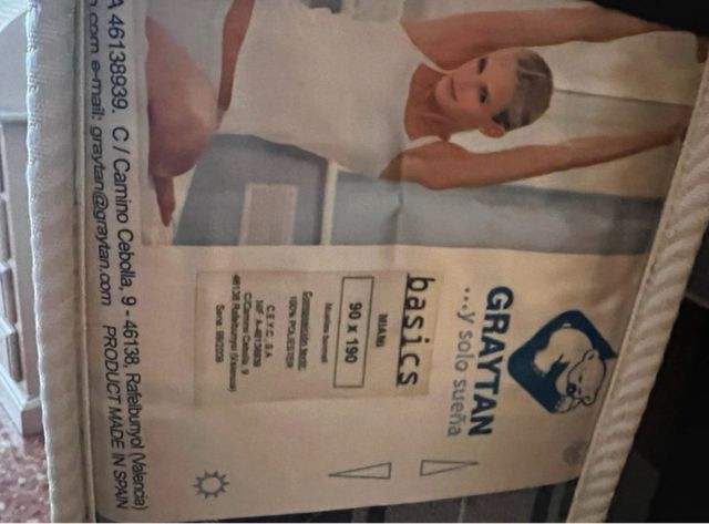 se vende colchón y somier 90x200 cm