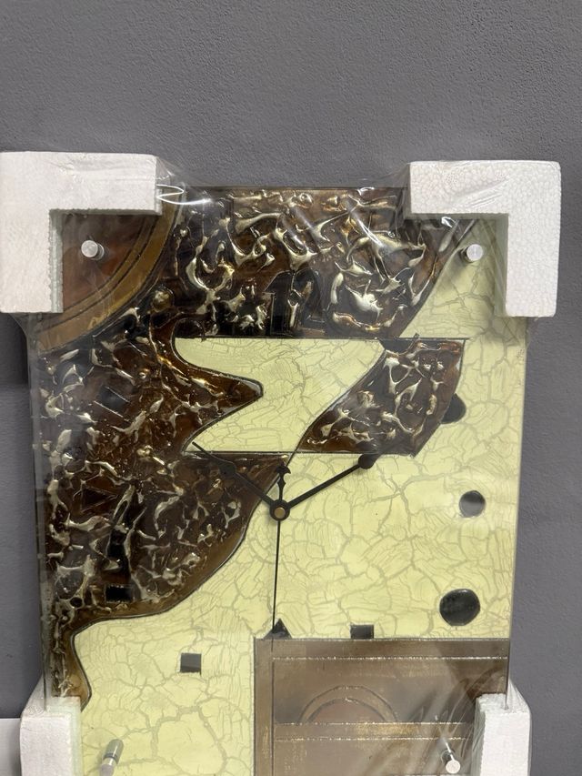 Orologio da parete artistico in vetro decorato