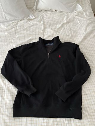 Sudadera Polo Ralph Lauren Media Cremallera Negra 
