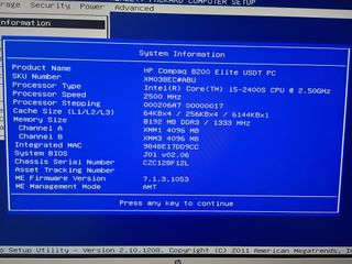 HP 8200 Elite USDT Ordenador Compacto i5-2400S 8GB