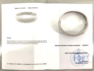 brazalete oro 18k con piedra con diamante