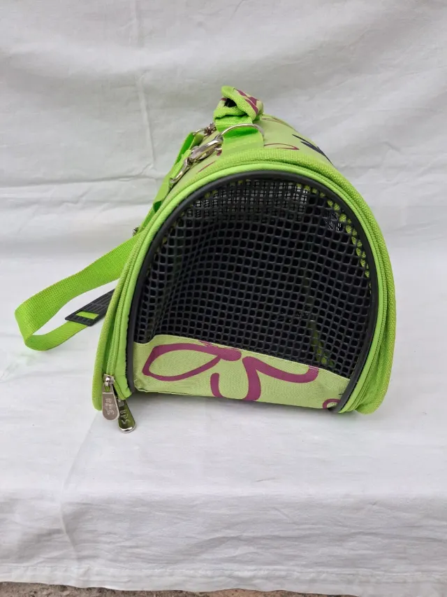 !OCASIÓN! Transportín plegable gato tela floral