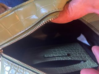Bolso verde efecto piel cocodrilo