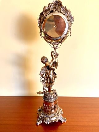 Elegante Reloj Bronce Estilo Francés