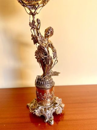 Elegante Reloj Bronce Estilo Francés