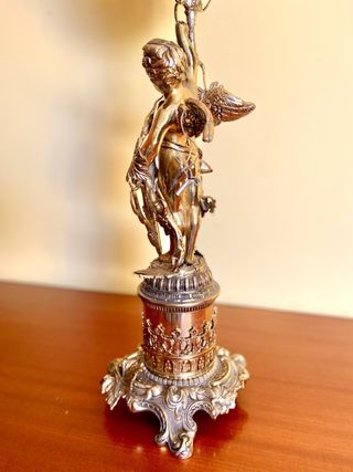 Elegante Reloj Bronce Estilo Francés