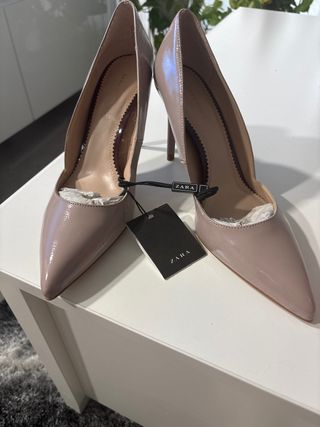Zapatos Zara Beige Nuevos Talla 38