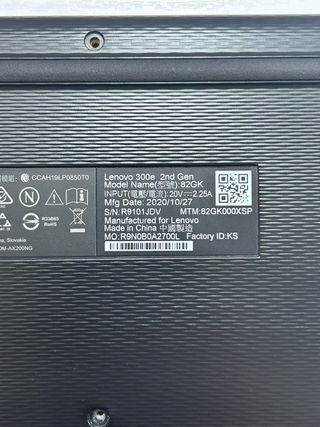 Teclado Completo Lenovo 300e 2nd Gen 