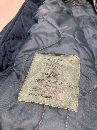 Cazadora Bomber Alpha Industries Azul Talla L