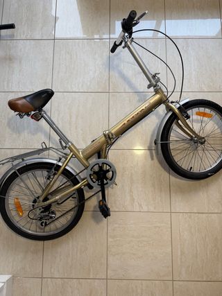 Bicicleta Plegable Boomerang Dorada