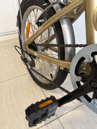 Bicicleta Plegable Boomerang Dorada