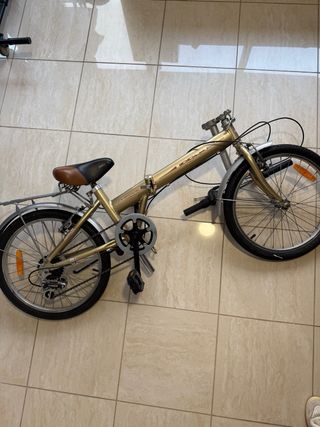Bicicleta Plegable Boomerang Dorada