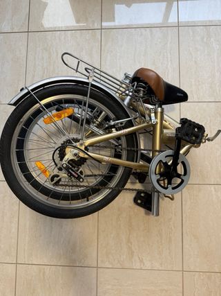 Bicicleta Plegable Boomerang Dorada